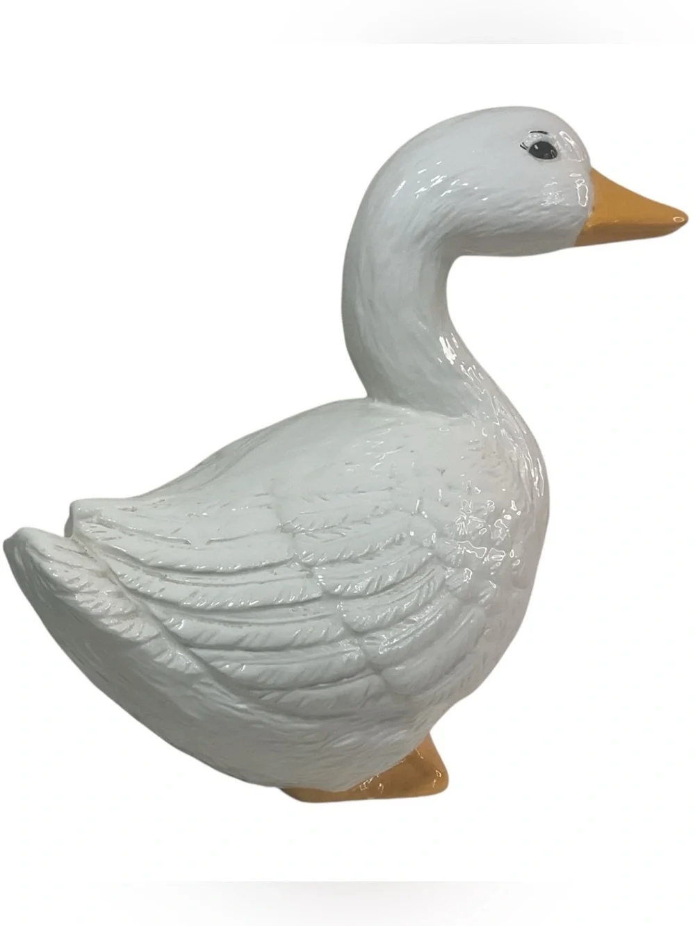 Vintage Scioto 1987 Ceramic White Goose Figurine Farmhouse Country Decor